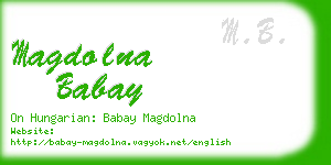magdolna babay business card